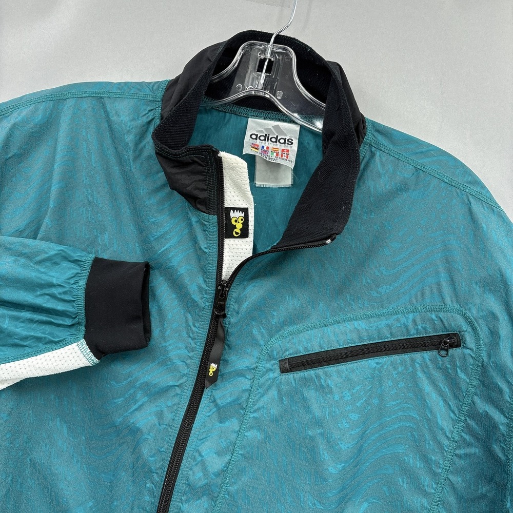 Vintage Adidas Equipment Jacket Mens XL Green EQT Warm Up Track Windbreaker 90s
